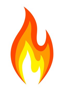 Illustration of stylized fire or flame. Decorative element for design.. Illustration of stylized fire. Decorative element for design.