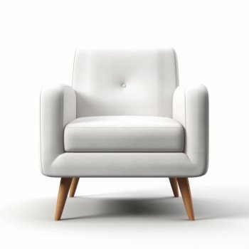 Modern armchair isolated. Illustration Generative AI
