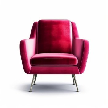 Modern armchair isolated. Illustration Generative AI

