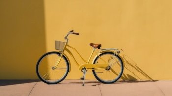 Bike on colorful background. Illustration Generative AI

