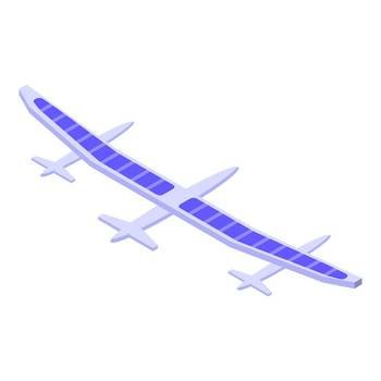 Airplane solar panel icon isometric vector. Energy cell. Power electric. Airplane solar panel icon isometric vector. Energy cell