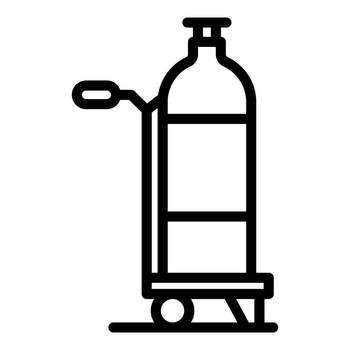 Oxygen tank icon outline vector. Home equipment. Portable machine. Oxygen tank icon outline vector. Home equipment