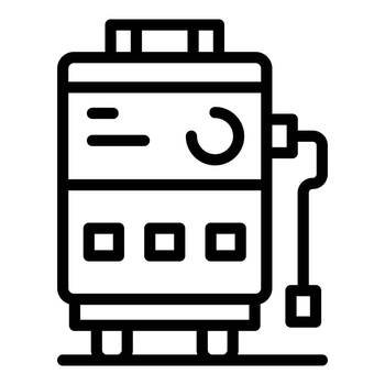 Oxygen concentrator icon outline vector. Medical equipment. Pulse tank. Oxygen concentrator icon outline vector. Medical equipment