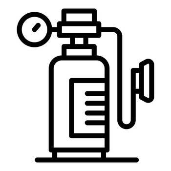 Oxygen respiratory tank icon outline vector. Medical concentrator. Portable machine. Oxygen respiratory tank icon outline vector. Medical concentrator