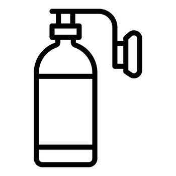 Oxygen tube icon outline vector. Medical concentrator. Home equipment. Oxygen tube icon outline vector. Medical concentrator