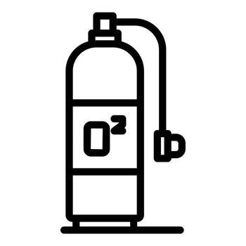Oxygen tank icon outline vector. Medical concentrator. Portable equipment. Oxygen tank icon outline vector. Medical concentrator