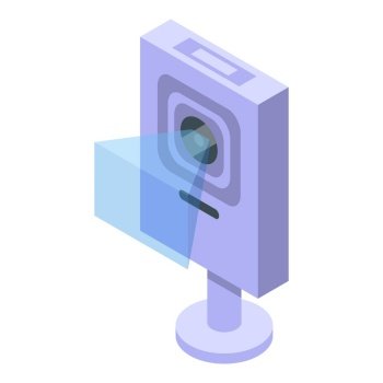 Web cam security icon isometric vector. Digital recognition. Scan identification. Web cam security icon isometric vector. Digital recognition