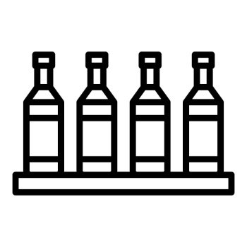 Bar wine bottle icon outline vector. Cabinet shelf. Interior store. Bar wine bottle icon outline vector. Cabinet shelf