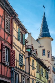 Cityscape, view of streets in the old town of Strasbourg, Alsace, France