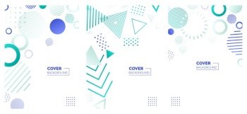 Modern abstract covers set. minimal covers design. Colorful geometric background. vector illustration. Vector Illustration
