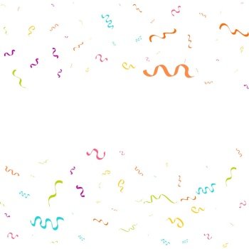 Colorful Confetti. Vector Festive Illustration of Falling Shiny Confetti Isolated on Transparent White Background. Holiday Decorative Tinsel Element for Design Vector Illustration