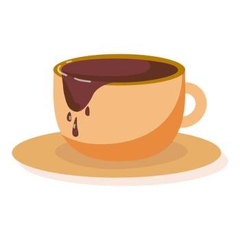 Hot chocolate cup icon cartoon vector. Cocoa yummy. Powder nut. Hot chocolate cup icon cartoon vector. Cocoa yummy