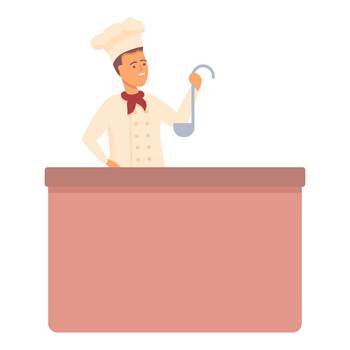 Hand cook class icon cartoon vector. Online cooking. Home video. Hand cook class icon cartoon vector. Online cooking