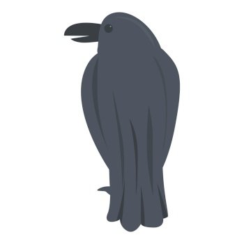 Crow stand icon cartoon vector. Raven bird. Flying beak. Crow stand icon cartoon vector. Raven bird