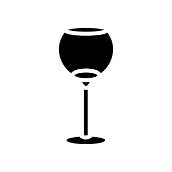 cabernet wine glass glyph icon vector. cabernet wine glass sign. isolated symbol illustration. cabernet wine glass glyph icon vector illustration