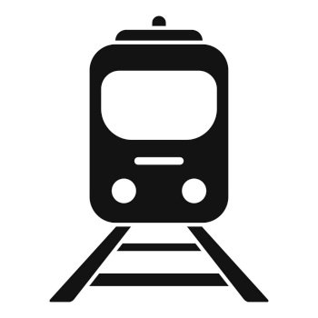 Stop train icon simple vector. Railway platform. People metro. Stop train icon simple vector. Railway platform