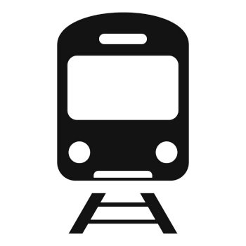 Train railway icon simple vector. Platform station. People waiting. Train railway icon simple vector. Platform station