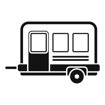 Vehicle trailer icon simple vector. Car caravan. Auto bus. Vehicle trailer icon simple vector. Car caravan