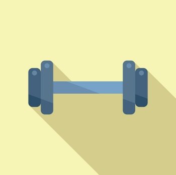 Dumbbell icon flat vector. Gym weight. Fitness barbell. Dumbbell icon flat vector. Gym weight