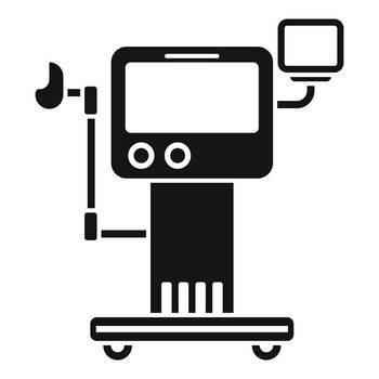 Hospital medical machine icon simple vector. Respiratory equipment. Care device. Hospital medical machine icon simple vector. Respiratory equipment