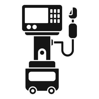 Respiratory machine icon simple vector. Medical patient. Care device. Respiratory machine icon simple vector. Medical patient