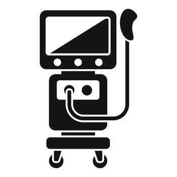 Medical device icon simple vector. Patient machine. Monitor therapy. Medical device icon simple vector. Patient machine