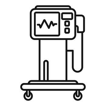 Medical machine icon outline vector. Respiratory oxygen. Care device. Medical machine icon outline vector. Respiratory oxygen