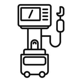 Mechanical respiratory machine icon outline vector. Medical hospital. Care device. Mechanical respiratory machine icon outline vector. Medical hospital