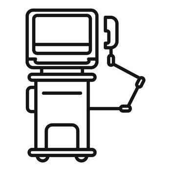 Medical apparatus icon outline vector. Patient machine. Care device. Medical apparatus icon outline vector. Patient machine