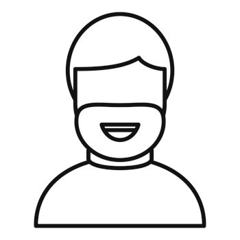 Human smiling icon outline vector. Happy person. Team smile. Human smiling icon outline vector. Happy person