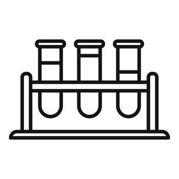 Test tube stand icon outline vector. Survey sheet. Study school. Test tube stand icon outline vector. Survey sheet