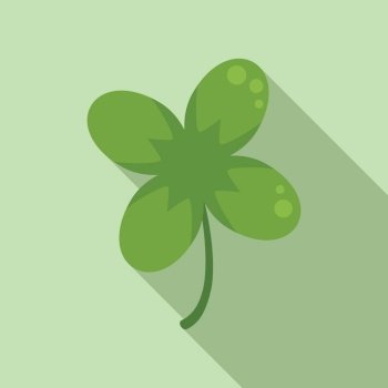Irish clover icon flat vector. Four leaf. St patrick. Irish clover icon flat vector. Four leaf