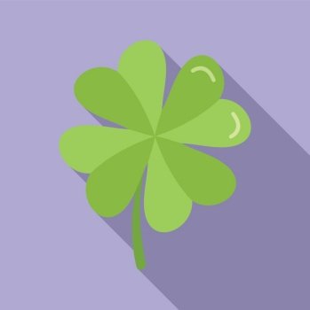 Clover art icon flat vector. Irish leaf. St patrick. Clover art icon flat vector. Irish leaf