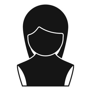 Character wig icon simple vector. Hair style. Short beauty. Character wig icon simple vector. Hair style