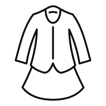 Jacket dress icon outline vector. School uniform. Suit pupil. Jacket dress icon outline vector. School uniform