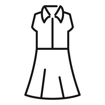 Fashion uniform icon outline vector. College dress. Education code. Fashion uniform icon outline vector. College dress