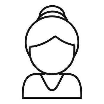 Senior woman icon outline vector. Stage people. Adult life. Senior woman icon outline vector. Stage people