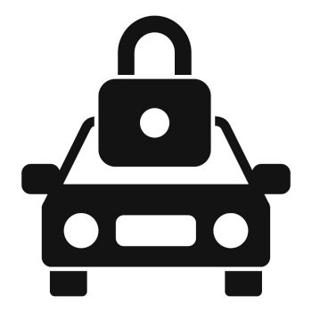 Closed car icon simple vector. Auto service. Seat part. Closed car icon simple vector. Auto service