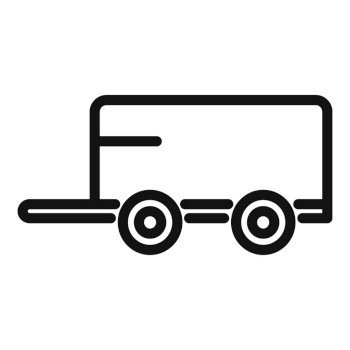 Car trailer icon outline vector. Auto mechanic. Spare part. Car trailer icon outline vector. Auto mechanic