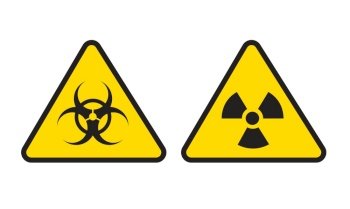 Danger radiation toxic icon. vector illustration