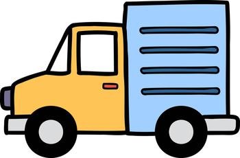 Hand Drawn truck illustration isolated on background