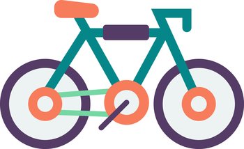 bicycle illustration in minimal style isolated on background