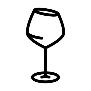 liquid wine glass line icon vector. liquid wine glass sign. isolated contour symbol black illustration. liquid wine glass line icon vector illustration