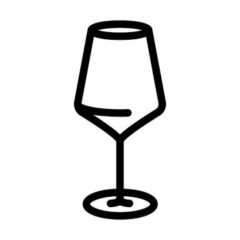 empty wine glass line icon vector. empty wine glass sign. isolated contour symbol black illustration. empty wine glass line icon vector illustration
