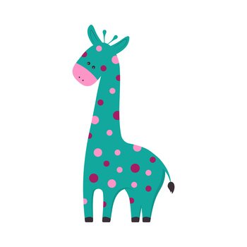 Cartoon cute giraffe.