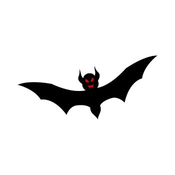 Happy halloween theme bat element. Vector illustration.
