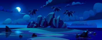 night scene tropical island