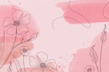 floral powder pastel with hand drawn elements background