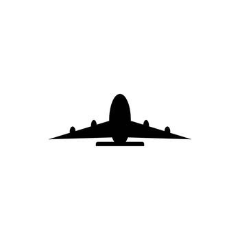 Airplane icon logo, vector design illustration