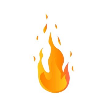 Vector illustration of camping fire.Fire flame Logo icon vector illustration design
